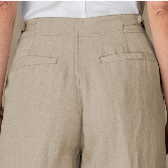 Sundance Oaklee Easy High Waist Linen Pants in Flax - Picture 4 of 15